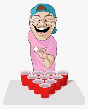 illustrationbeer pong - cartoon