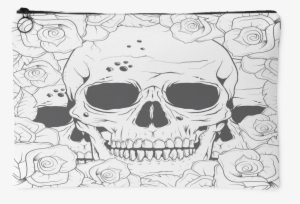 Color Yourself Series - Skull In Rose Notebook