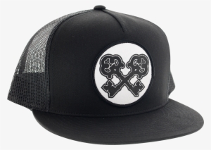 Skeleton Key Cross Keys Mesh Skate Hat - Skeleton Key Mfg Cross Keys Black Mesh Trucker Hat