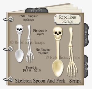 Skeleton Spoon And Fork - Pahu Drum