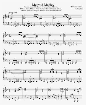 Metroid Medley Sheet Music Composed By Hirokazu Tanaka, - Irish Party In Third Class Violin