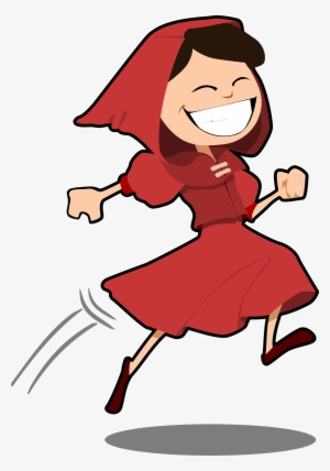 Svg Free Stock Hop Jumping Free On Dumielauxepices - Little Red Riding Hood Cartoon