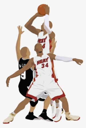 Ray Allen Vector Illustration - Eddy Curry Miami Heat