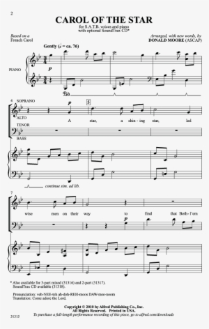 Carol Of The Star Thumbnail - Let There Be Peace Score