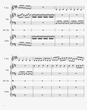 Soul Bossa Nova Percussion Sheet Music 2 Of 2 Pages - Whole Of The Moon Piano Sheet Music