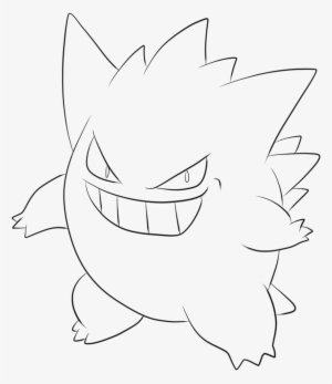 Gengar Drawing At Getdrawings - Pokemon Gengar Line Art
