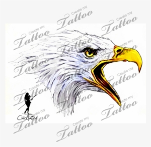 Marketplace Tattoo Eagle Head - Eagle Head Tattoo Outline