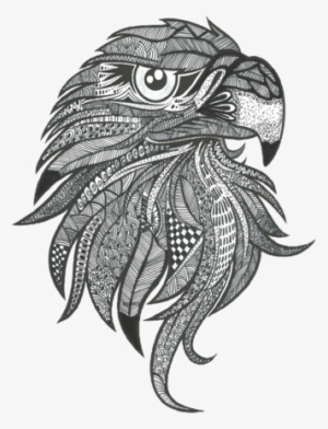Eagle Head Poster Print - Zentangle Eagle