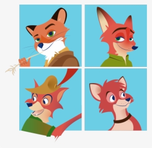 Clockwise From Upper Right - Fox And The Hound Fanart