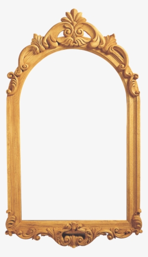 M875 - Wooden Frame Mirror Png