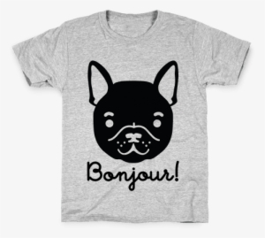 Bonjour French Bulldog Kids T-shirt - Lazy Jokes T Shirt