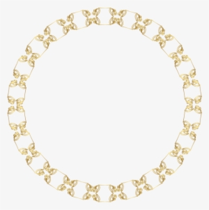 Round Border Frame Gold Png Clip Art Image - Dot Circle Svg