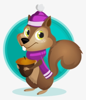 Chipmunk Clipart Small Squirrel - Animales Animados Con Bufandas