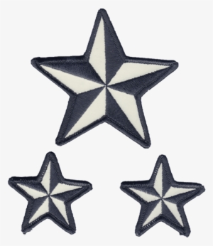 Nautical Stars Reflective Embroidered Patch - Star Silhouette