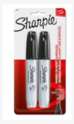 Sharpie® Chisel Tip Markers - Sanford Sharpie Marker, Chisel Tip, 2/pk, Black