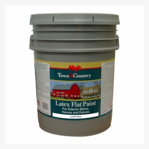Exterior Paint - Majic Town & Country Latex Flat Paint, 5 Gal.,