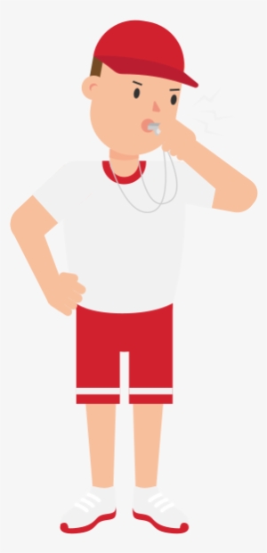 Coach Using A Whistle Cartoon - Wikimedia Commons Transparent PNG ...