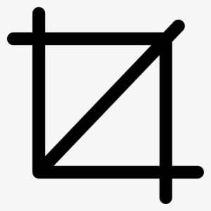 Cropping Tool Interface Square Symbol Of Straight Lines - Crop Tool Photoshop Icon
