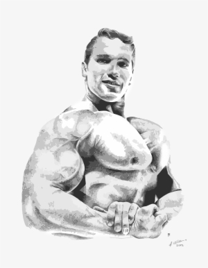 Arnold Schwarzenegger - “ - Arnold Schwarzenegger Bodybuilding Drawing