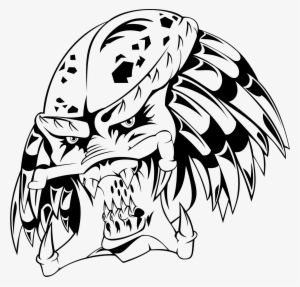 Alien Art Predators Vs Transprent Png Free - Predator Head Logo Png