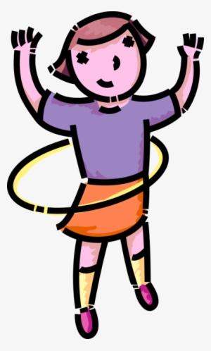 Vector Illustration Of Primary Or Elementary School - Hula Hoop Clip Art