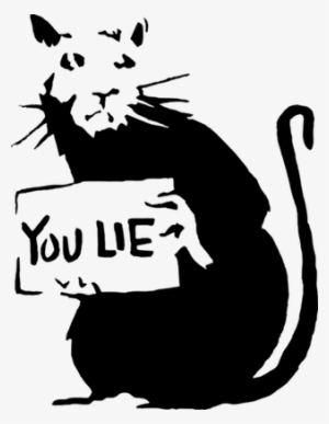Banksy Sticker Art Messages Sticker-3 - Banksy Rat You Lie