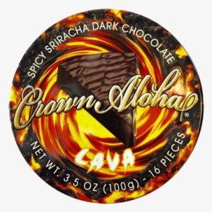 Spicy Lava Sriracha Dark Chocolate - Crown Aloha 73% Dark Kokoleka Chocolate - 3.5 Oz Tin