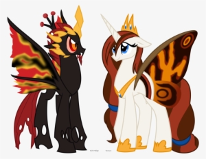 Ponified Battra And Mothra~ Battra Is A Changeling, - Mlp Mothra And Battra