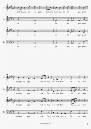 The Star Spangled Banner Sheet Music 3 Of 4 Pages - Sheet Music