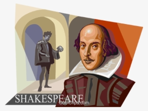 William Shakespeare Royalty Free Vector Clip Art Illustration - Illustration