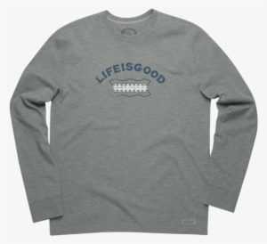 Men's Football Laces Long Sleeve Crusher Tee - Life Is Good