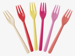 6 Forks In Sunny Colors - Garfo Roxo