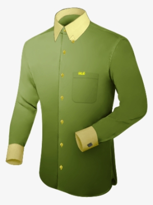 Shirt Green Clipart - White Collar Grey Shirt
