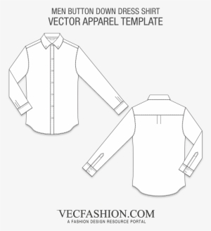 Men Button Down Dress Shirt - T Shirt Raglan Vector