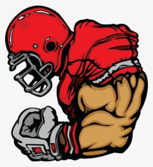 Super Muscle Football Player College Football, American - Cartoon Football Players
