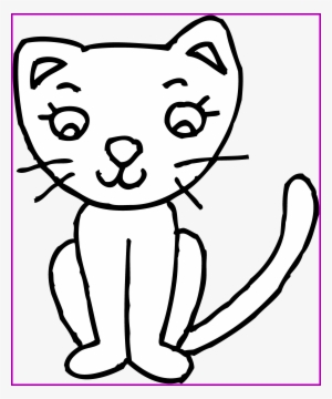 Best Clip Art Of A Cute Kid - Cat Black And White Clip Art