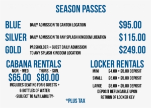 Season Pass And Cabana And Locker Canton
