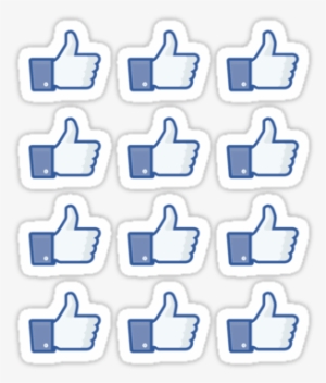 Facebook Like Thumbs Up ×12 Sticker - Dessert Tag