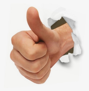 Facebook Thumbs Up Transparent Thumbs Up Through Wall - Real Thumbs Up Clipart