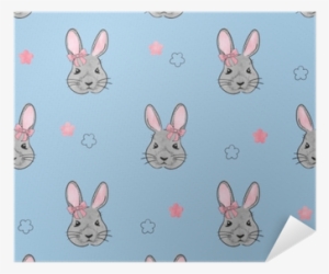 Seamless Pattern With Cute Watercolor Bunny - Watercolor Painting