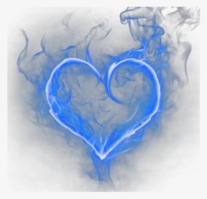 Ftestickers Heart Fire Flames Bluefire - Transparent Blue Fire Heart