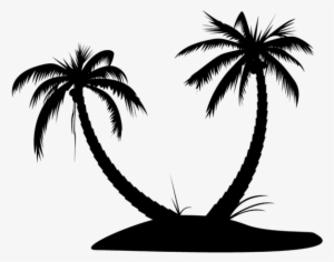 Free Silhouette Palm Tree Island - Island Silhouette