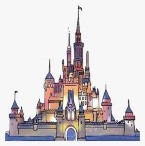 Transparent Disney Castle - Disney Castle Drawing