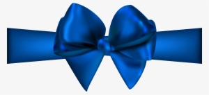 Blue Ribbon With Bow Png Clip Art - Navy Blue Ribbon Png