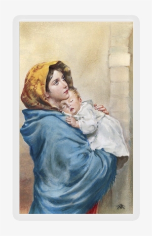 Madonna Of The Street - Mother And Child Prayer Card
