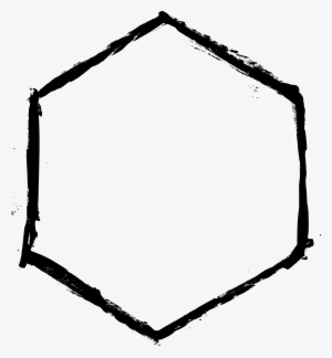 Hexagon Shape Black and White Clip Art Free PNG Image｜Illustoon