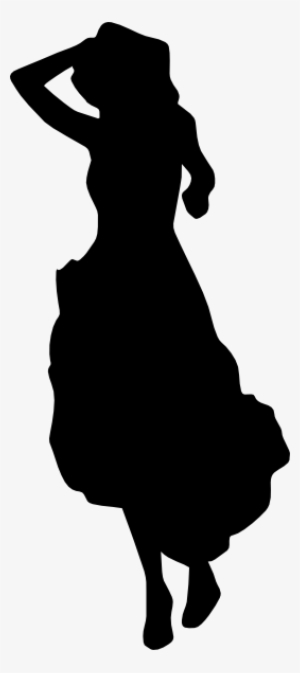 Woman Lady Silhouette Fashion Dress Svg Clip Arts 264