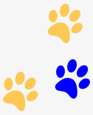 Png Freeuse Library Cougar Print Clip Art Clipartix - Blue And Gold Paw Print