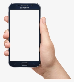 Mobile In Hand Transparent Banner Library Download - Hand Holding Smartphone Png