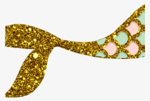 Mermaid Tail Clipart Gold Glitter - Glitter Mermaid Tail Clipart